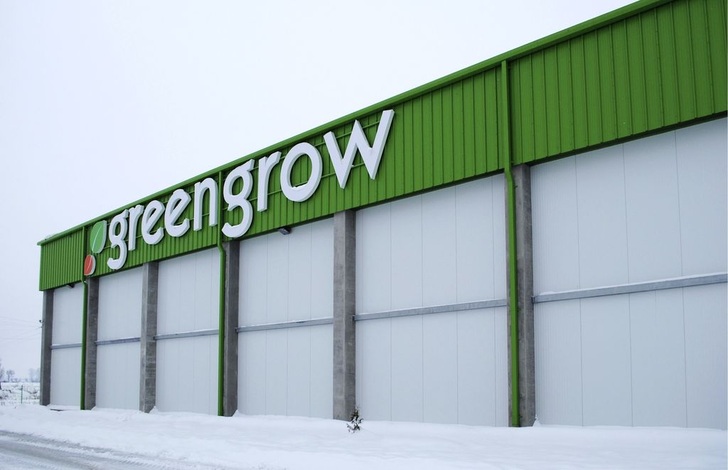 Die neue Lagerhalle von Greengrow in Wikrowo, Gronowo Elblaskie.