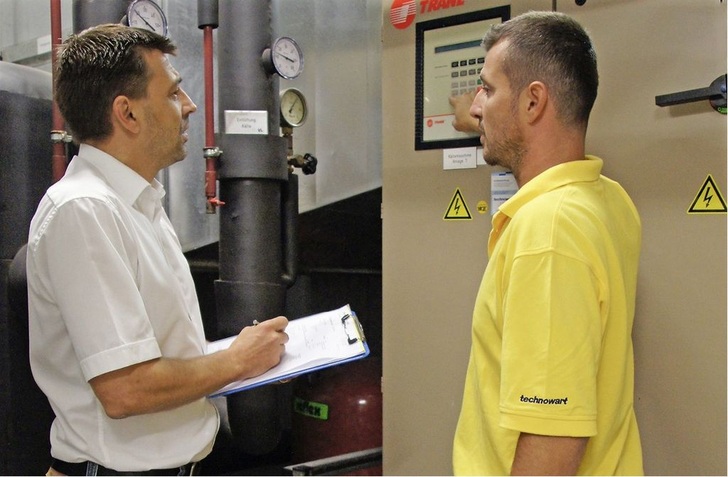 Energetische Inspektion an einer Anlage