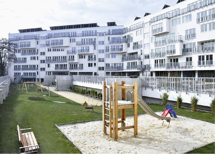 Das Matrix-Living ist ein fünfgeschossiger Neubau mit grüner Haustechnik und einem innovativen Energiekonzept.