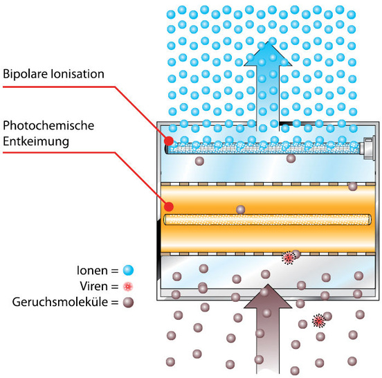 Funktionsschema des Luftaufbereiters PluggVoxx