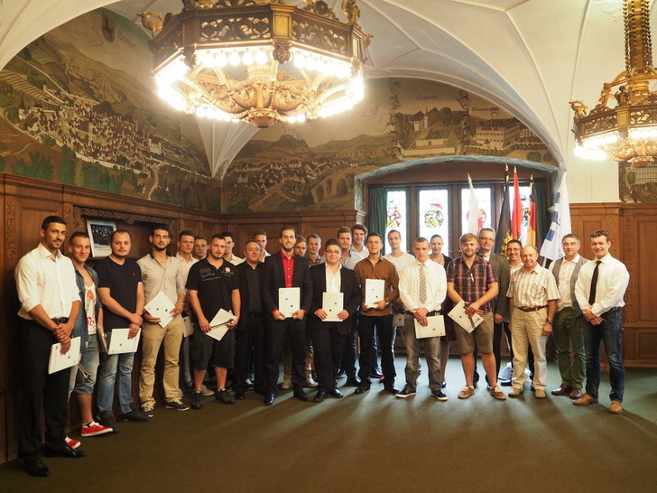 Die Mechatroniker und die Mechatronikerin für Kältetechnik der Sommerprüfung 2014