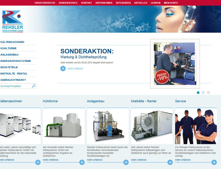 Die Website der Rehsler Kühlsysteme GmbH