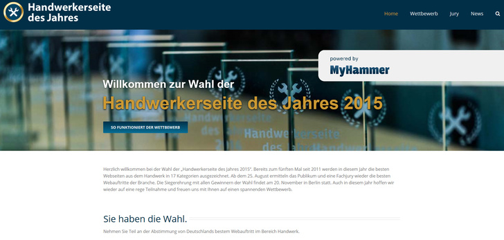 Bundesweite Suche nach den besten Webseiten im Handwerk