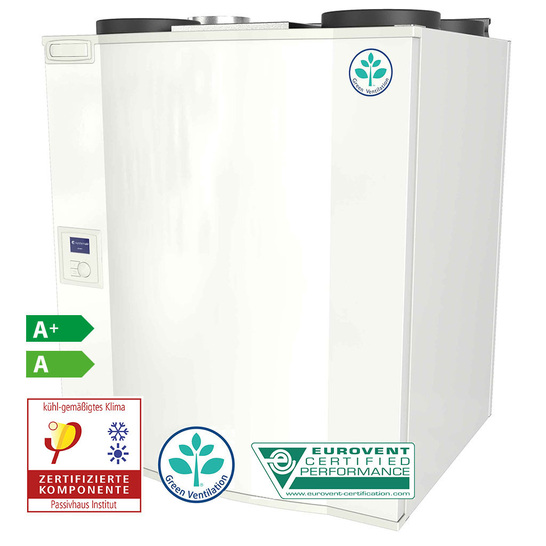 Alle Wohnungslüftungsgeräte der Baureihe Save sind Eurovent-zertifiziert.