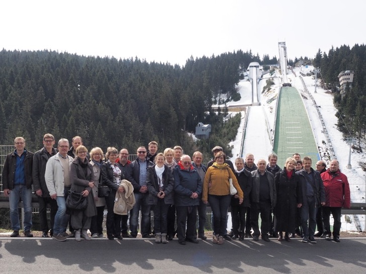 Die beeindruckende Kulisse in Oberhof war Teil des Rahmenprogramms.