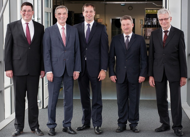 Der neue Vorstand der Eckelmann AG (v.l.): Dr. Marco Münchhof, Peter Frankenbach, Philipp Eckelmann, Dr. Frank Uhlemann, Dr. Frank-Thomas Mellert. - © Eckelmann AG
