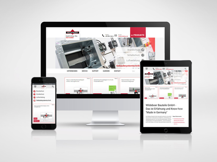 Die neue Webseite der Wildeboer Bauteile GmbH