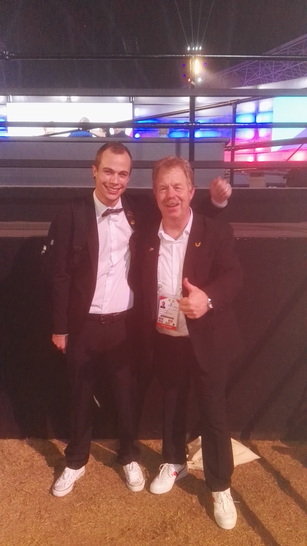 Tim Schuster und Karsten Beermann nach der Closing Ceremony