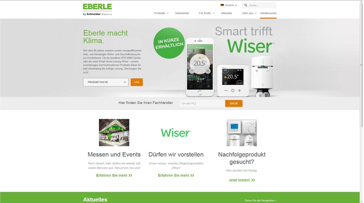 Der neue Internetauftritt von Eberle Controls. - © Eberle Controls
