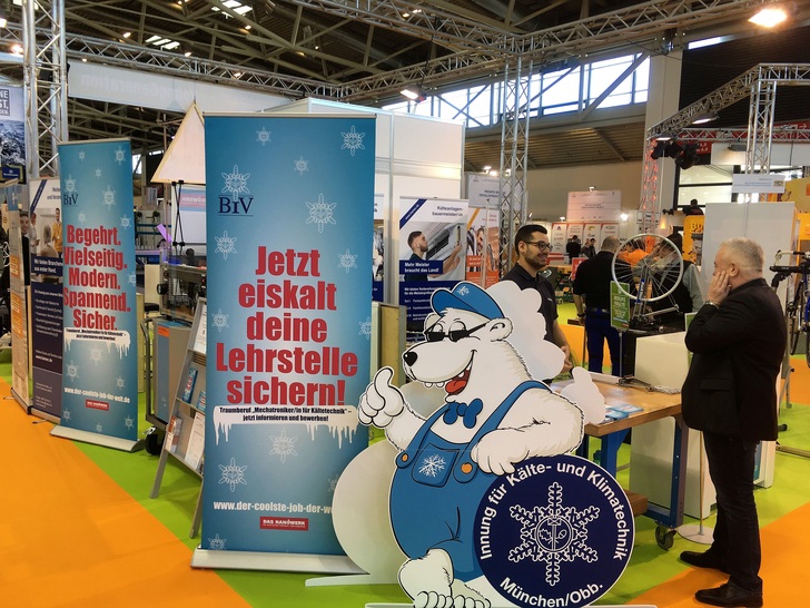 Stand von BIV und Landesinnung Bayern auf der diesjährigen IHM in München.