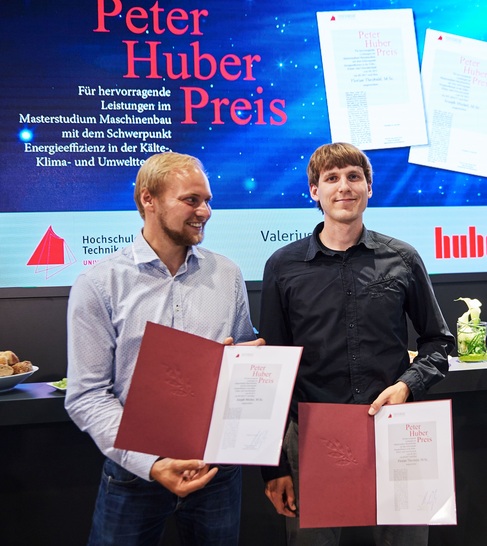 Joseph Michel und Florian Theobald wurden mit dem Peter-Huber-Preis ausgezeichnet.