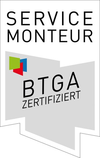 Das Emblem "Servicemonteur BTGA" zeichnet qualifizierte Fachkräfte aus. - © BTGA e.V.
