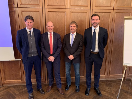 V.l.: Udo Ranner, Vorstand Technik, Frank Ernst, Vorstandsvorsitzender, Günther Mertz, Geschäftsführer, Christian Weger, Vorstand Marketing
