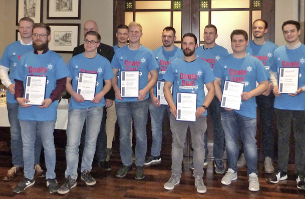 Teilnehmer des Bundesleistungswettbewerbs 2019 bei der Siegerehrung in Moers