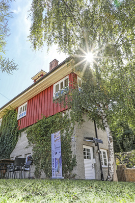 Das ehemalige Stuttgarter Stellwerkhäuschen ist heute eine elegante Eventlocation.