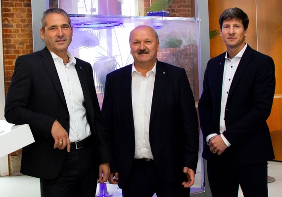 Sie bilden die Geschäftsführung der Trox X-Fans GmbH (v.li.): Udo Jung, Hartmut Brandau, Christian Söllner.