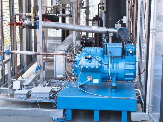 Frascold hat seinen Prüfstand unter anderem für R290-Verdichter aufgerüstet.