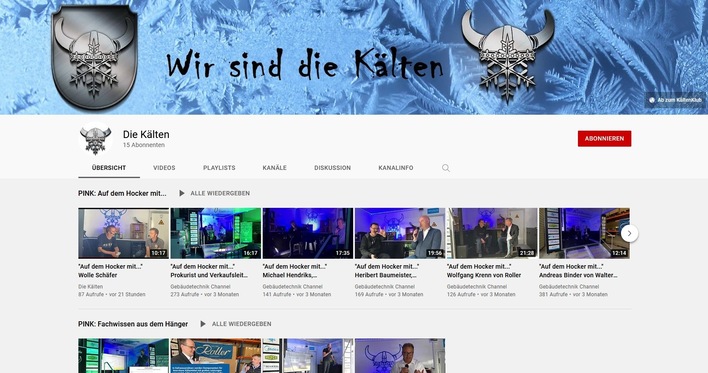 Der neue Youtube-Kanal der Kälten