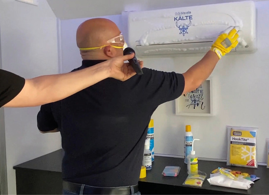 Auch außen hat Ralf das Innengerät auf Hochglanz gebracht.