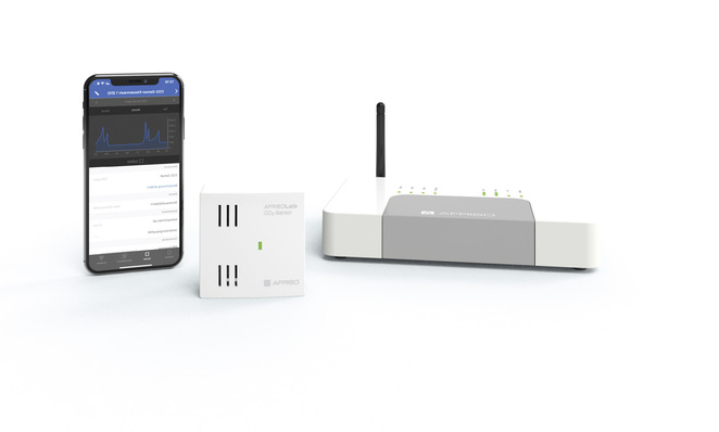 Der CO2-Sensor in der Ausführung F lässt sich als EnOcean-Funk-Variante direkt in das Smart-Home-System des Herstellers einbinden.