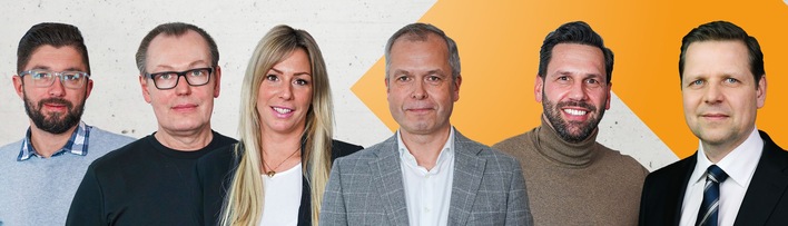 Neue Serviceorganisation bei Menerga (v. l. n. r.): Marcel Weber, Sven Kaiser, Katharina Heil, Lars Beckmann, Guido Soethof, Ralf Milz.