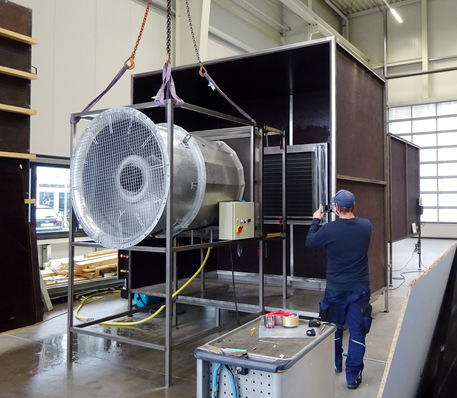 Blick auf den gesamten Prüfstand