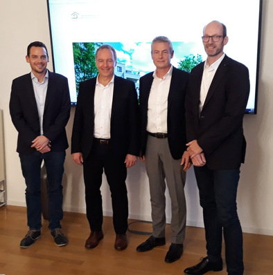 Der neue, erweiterte Vorstand des VFW (von li.): Oliver Schmitz (getAir), Christian Bolsmann (OneLife, Vorstandsvorsitzender VfW), Peter Schwarz (Daikin), Tobias Geibel (Stiebel Eltron). Fehlend: Jürgen Leppig, GIH e.V.