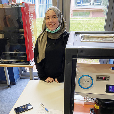 Iman Bourass während der Erfassung von Messdaten am 14.10.2021