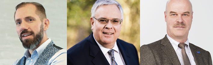 Markus Freund, Obermeister der LIK (Landesinnung Kälte-Klima-Technik Hessen-Thüringen/Baden-Württemberg) • Karl-Heinz Thielmann, VDKF-Präsident • Heribert Baumeister, Bundesinnungsmeister