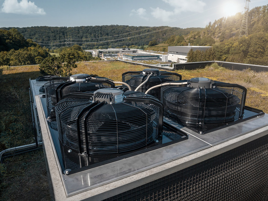 Für das Retrofit bei ebm-papst wurden insgesamt 161 Anlagen ermittelt, bei denen einen Austausch der Ventilatoren in Frage kam, hier ein Bild aus Mulfingen.