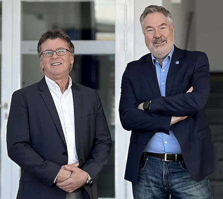 Neue Doppelspitze bei Airflow: Seit Januar 2024 ergänzt Ralf Kaster (li.) als technischer Geschäftsführer den langjährigen Geschäftsführer Werner Ruß (re.).