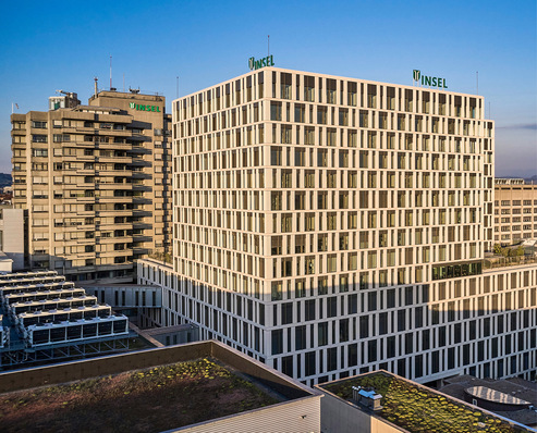 Eine Stadt in der Stadt: Mit einer Größe von 82.000 m² wurde mit dem neuen Anna-Seiler-Haus im Westen von Bern ein eigenes Stadtquartier geschaffen