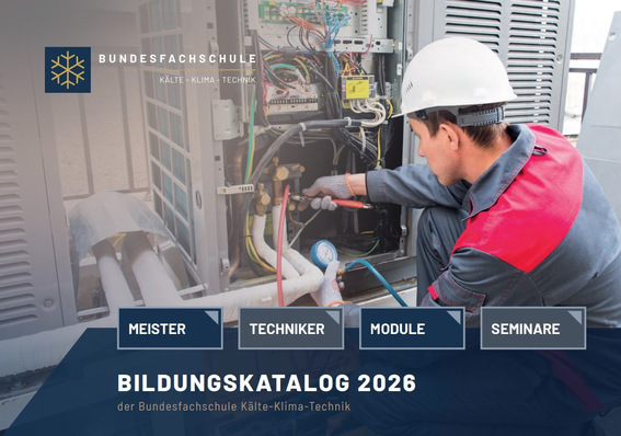 Der neue Bildungskatalog 2026 der Bundesfachschule Kälte-Klima-Technik (BFS).