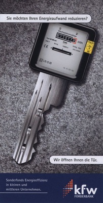 Das Faltblatt zum Sonderfonds Energieeffizienz kann bei der KfW bestellt werden