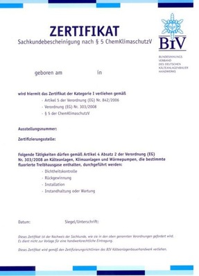 Das Kälteanlagenbauerhandwerk wird gehört