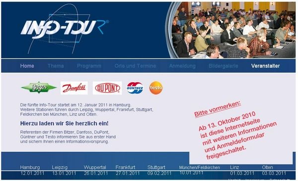 Am 12. Januar 2011 startet die nächste Info-Tour in Hamburg