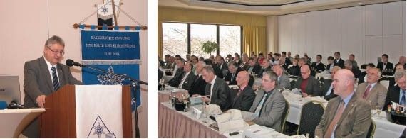 Obermeister Wilfried Otto führte souverän durch das Programm und ließ in einem kurzen Vortrag die Geschichte der Innung Revue passieren.Rund 100 Teilnehmer waren am 4.12.2010 nach Dresden gekommen, um das 20-jährige Bestehen der Sächsischen Innung der Kälte- und Klimatechnik gemeinsam festlich zu begehen