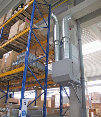 Die Luftreiniger CamCleaner von Camfil bewirken in den Lagern von Carl Zeiss IMT eine Partikelreduzierung um 80 Prozent, ein gesünderes Arbeitsklima sowie Heizkosteneinsparungen aufgrund intensiverer Luftzirkulation.