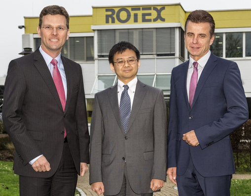 Georg Blümel (li.) übernimmt die Geschäftsführung von Dr. Franz Grammling (re.). Michio Moriwaki bleibt Geschäftsführer und Vice President.