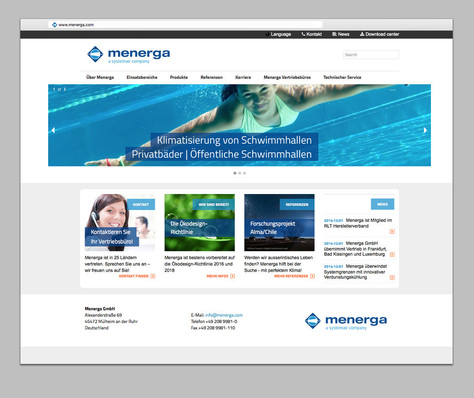 Der neue Online-Auftritt der Menerga GmbH