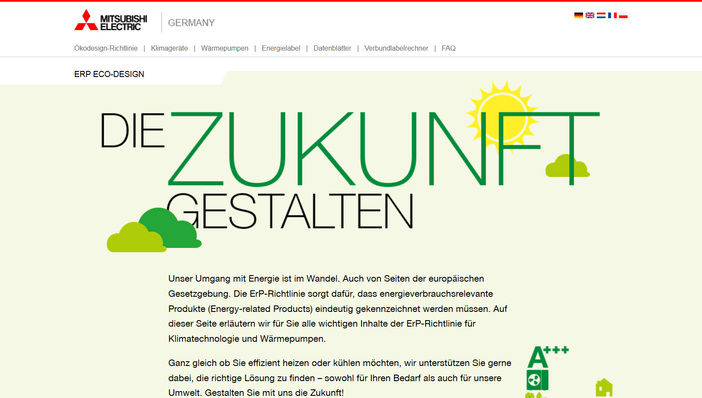 Website und Broschüre zum ErP-Start