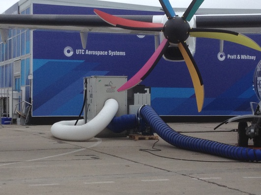 Frischluft im stehenden Flieger