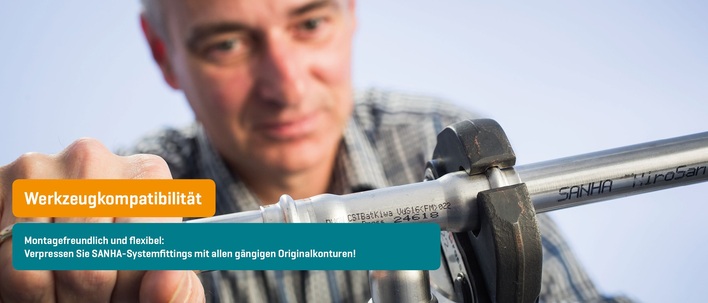 Die überarbeitete Sanha-Website bietet einen guten Überblick über Produkte und Leistungen.