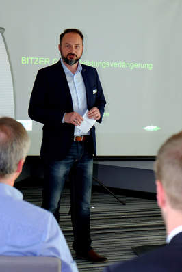 Begrüßung der Gäste in Würzburg durch Daniel Winkler, Beijer Ref Niederlassungsleiter Nürnberg